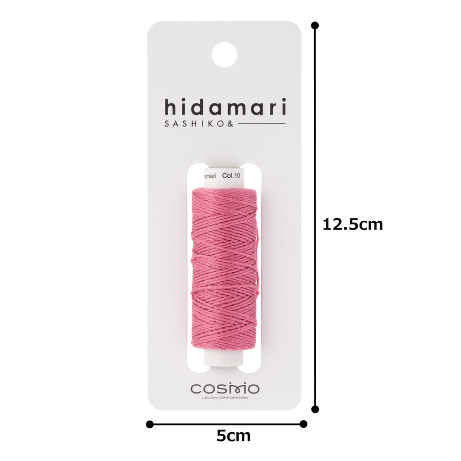COSMO (10) hidamari Sashiko Thread Plain - Raspberry Sorbet