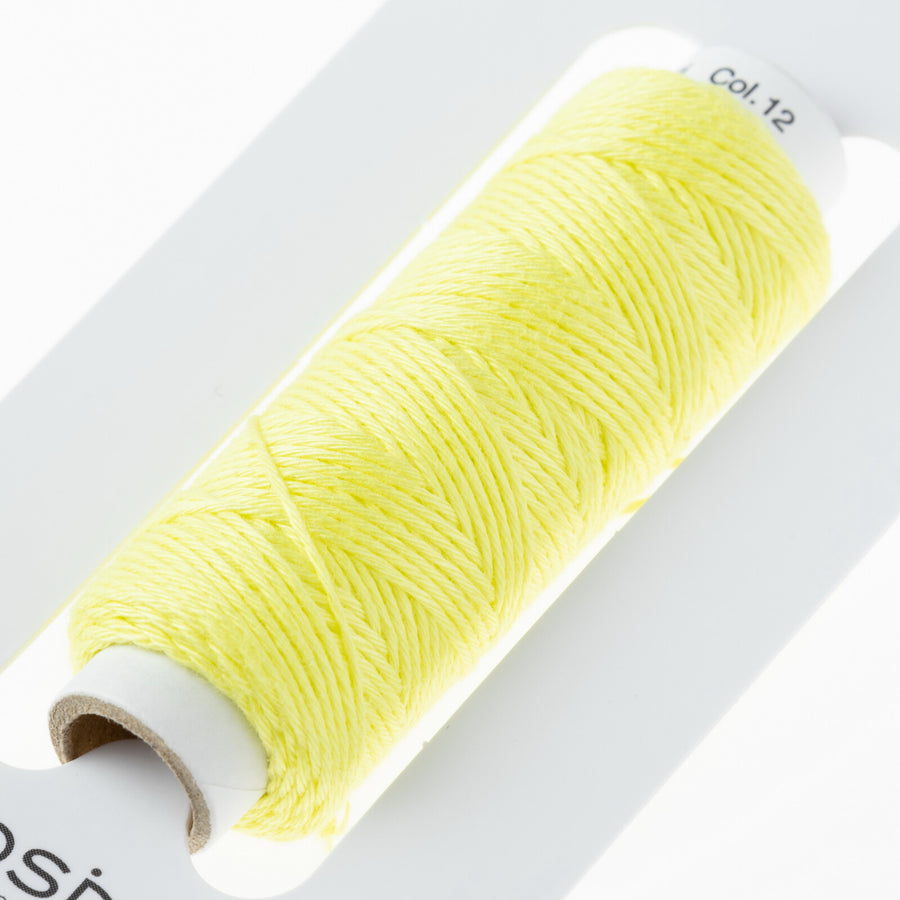COSMO (12) hidamari Sashiko Thread Plain - Early Picked Lemon