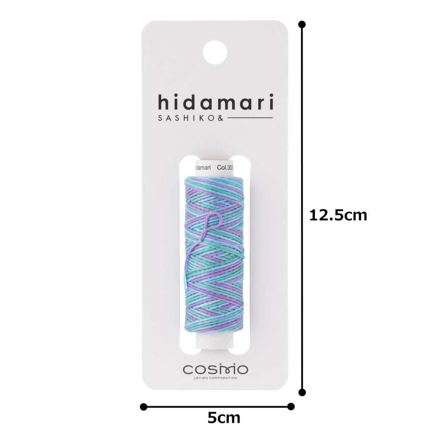 COSMO hidamari Sashiko Thread Multicolor - Ajisai Koji