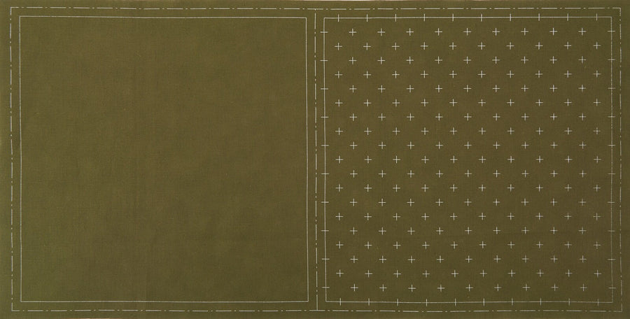 COSMO Hidamari Sashiko Cotton Linen - Olive Green