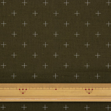 COSMO Hidamari Sashiko Cotton Linen - Olive Green