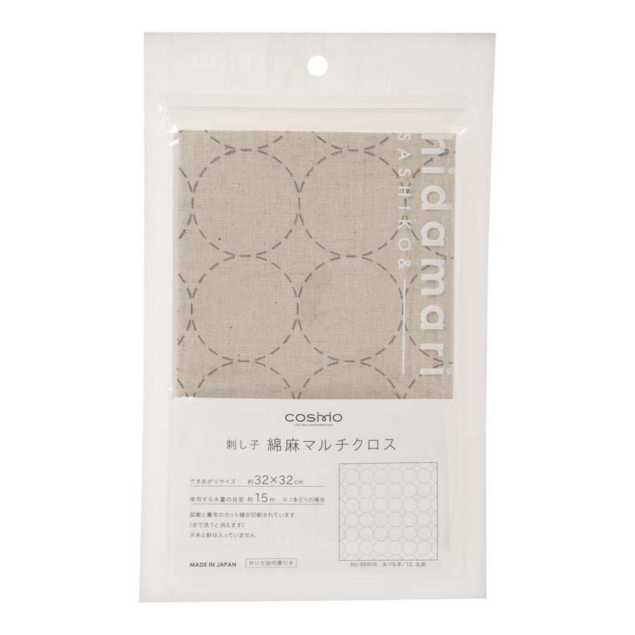 COSMO Hidamari Sashiko Cotton Linen - Ivory