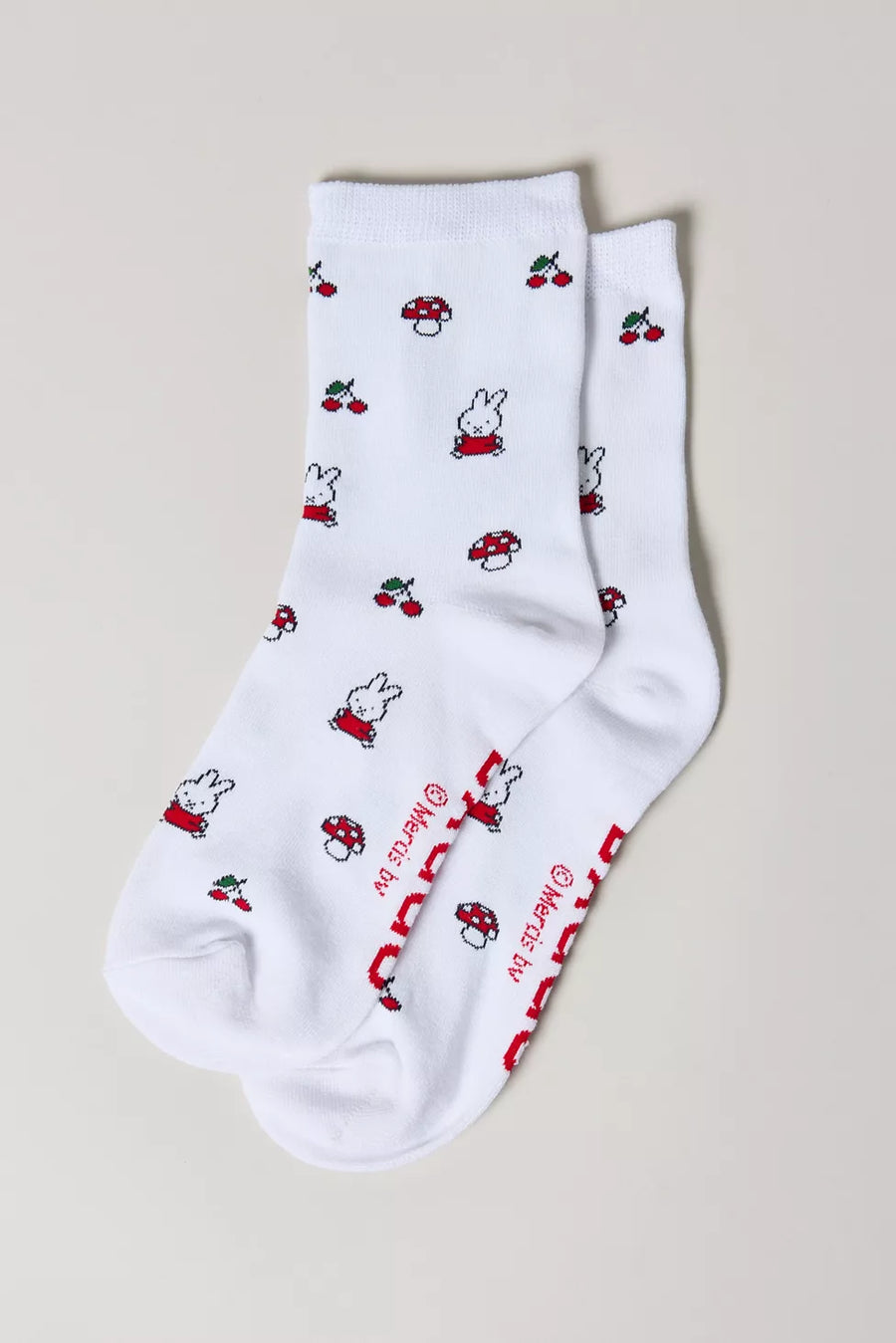 Baggu Crew Sock - Miffy White