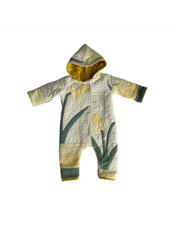 Seven Daffodils Quilted Onesie (6-12M)
