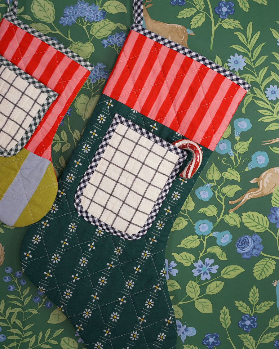 Matchy Matchy Sewing Club Quilted Pocket Stocking - Digital Sewing Pattern