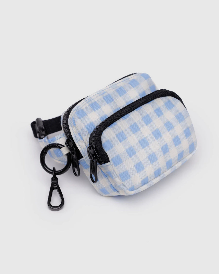 Fanny Pack Charm - Light Blue Gingham