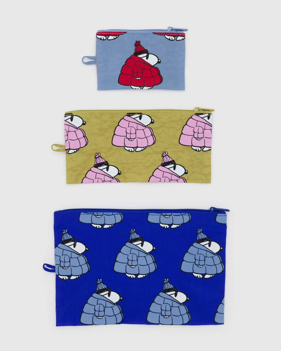 Flat Pouch Set - Puffer Snoopy