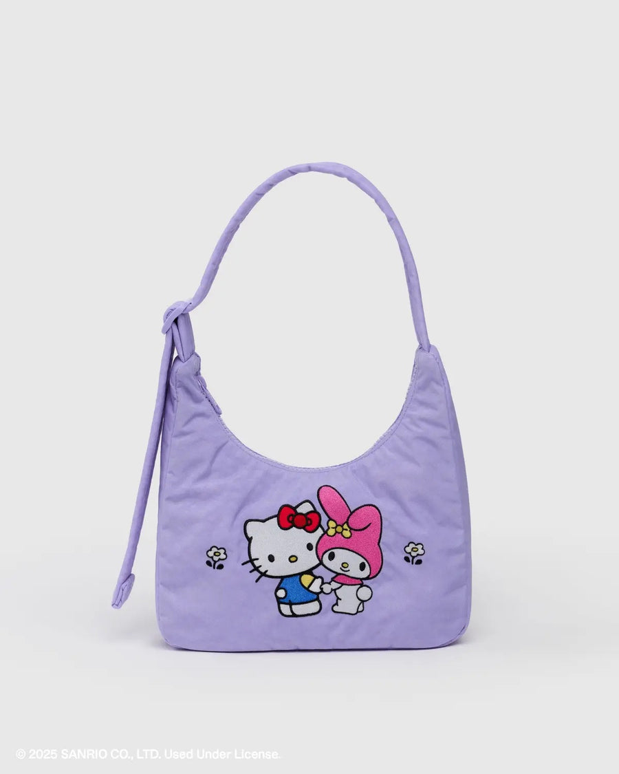 Mini Nylon Shoulder Bag - Embroidered HelloKitty & My Melody