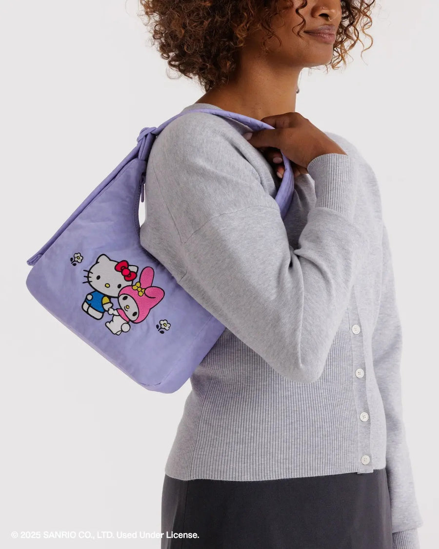 Mini Nylon Shoulder Bag - Embroidered HelloKitty & My Melody