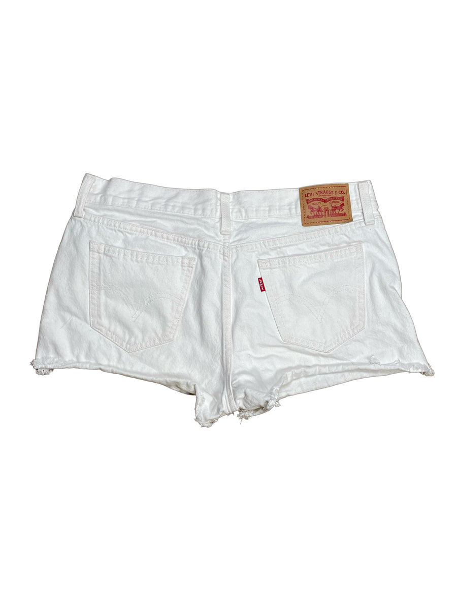 White Levi's Short Shorts