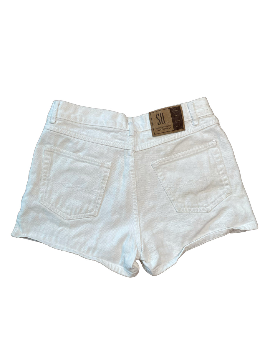 White Denim Short Shorts